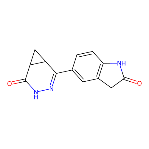 3,4-Diazabicyclo(4.1.0)hept-4-en-2-one, 5-(2,3-dihydro-2-oxo-1H-indol-5-yl)- structure