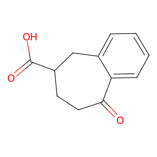 9-oxo-6,7,8,9-tetrahydro-5H-benzo[7]annulene-6-carboxylic acid structure