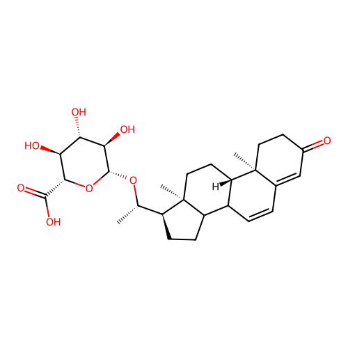 beta-D-Glucopyranosiduronic acid, (9beta,10alpha,20S)-3-oxopregna-4,6-dien-20-yl structure