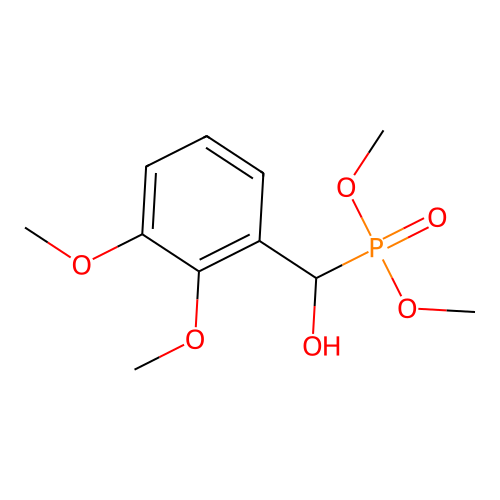 Phosphonic acid, [(2,3-dimethoxyphenyl)hydroxymethyl]-, dimethyl ester structure