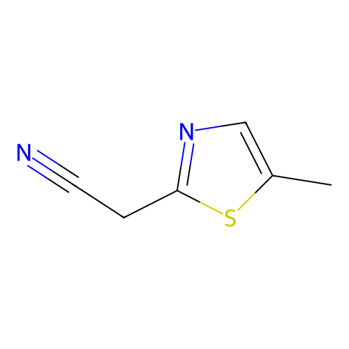 (5-Methyl-1,3-thiazol-2-yl)acetonitrile structure