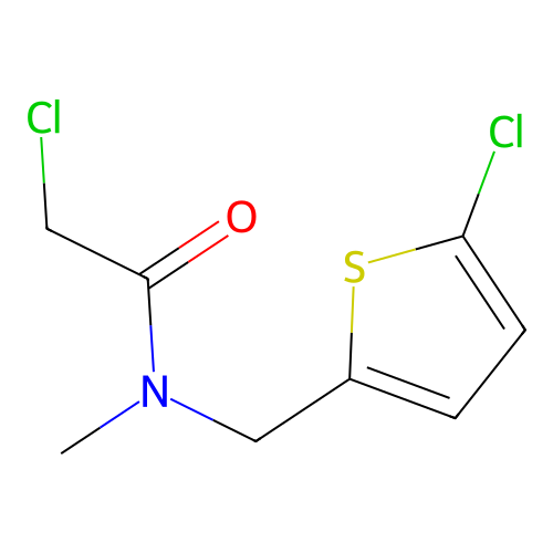 2-chloro-N-[(5-chlorothiophen-2-yl)methyl]-N-methylacetamide structure