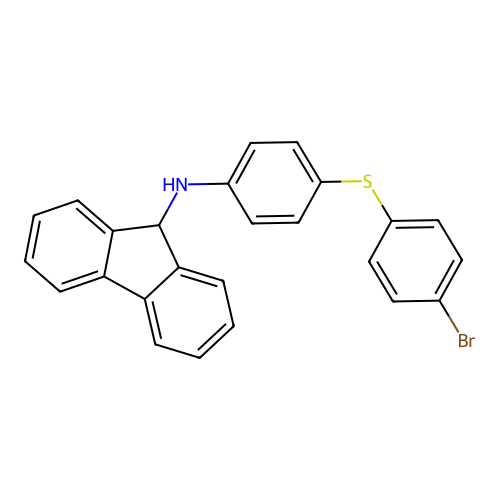 N-[4-[(4-Bromophenyl)thio]phenyl]-9H-fluoren-9-amine structure