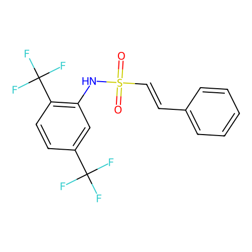 N-[2,5-bis(trifluoromethyl)phenyl]-2-phenylethene-1-sulfonamide structure