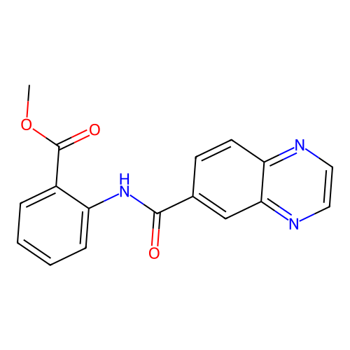 Methyl 2-(quinoxaline-6-carboxamido)benzoate structure