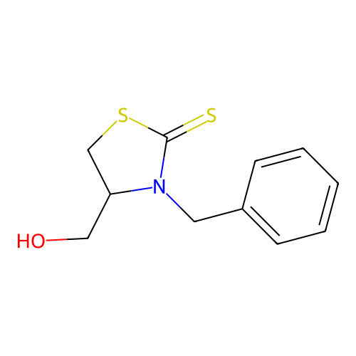 3-benzyl-4-(hydroxymethyl)-1,3-thiazolidine-2-thione structure