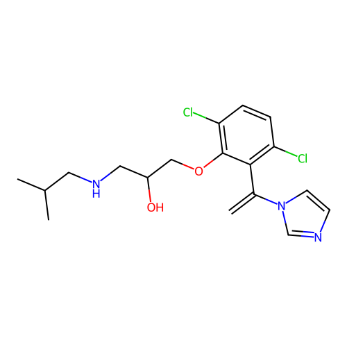 1-(2,5-Dichloro-6-(1-(1H-imidazol-1-yl)vinyl)phenoxy)-3-(isobutylamino)-2-propanol structure