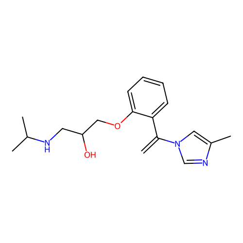 3-(Isopropylamino)-1-(6-(1-(4-methyl-1H-imidazol-1-yl)vinyl)phenoxy)-2-propanol structure