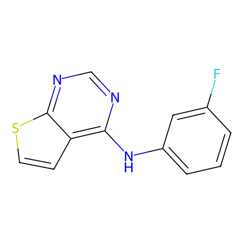 N-(3-fluorophenyl)thieno[2,3-d]pyrimidin-4-amine structure