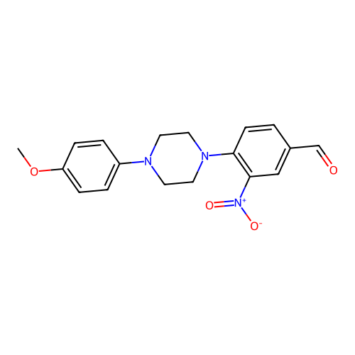 4-[4-(4-Methoxyphenyl)piperazin-1-yl]-3-nitrobenzaldehyde structure