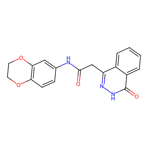 N-(2,3-dihydro-1,4-benzodioxin-6-yl)-2-(4-hydroxyphthalazin-1-yl)acetamide structure