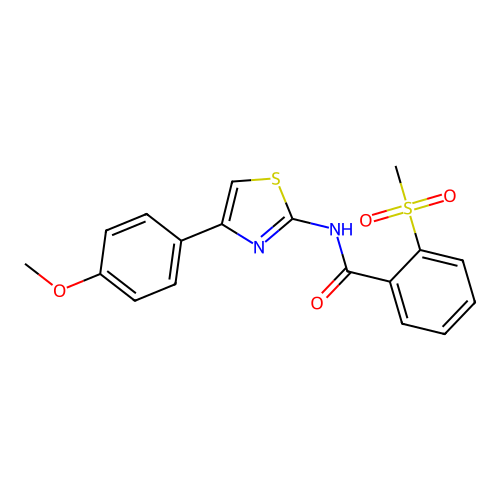 N-(4-(4-methoxyphenyl)thiazol-2-yl)-2-(methylsulfonyl)benzamide structure