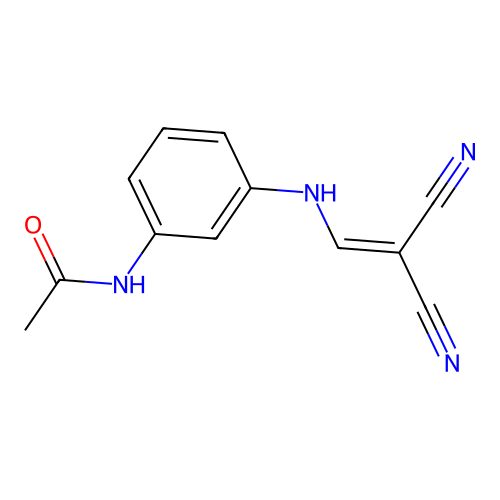 N-[3-(2,2-dicyanoethenylamino)phenyl]acetamide structure