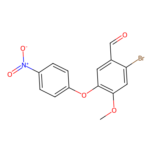 2-Bromo-4-methoxy-5-(4-nitrophenoxy)benzaldehyde structure