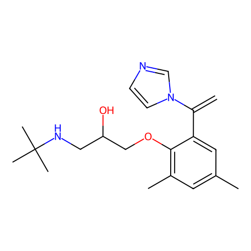 3-(tert-Butylamino)-1-(2,4-dimethyl-6-(1-(1H-imidazol-1-yl)vinyl)phenoxy)-2-propanol structure