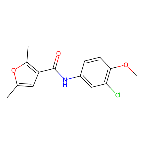 N-(3-chloro-4-methoxyphenyl)-2,5-dimethylfuran-3-carboxamide structure