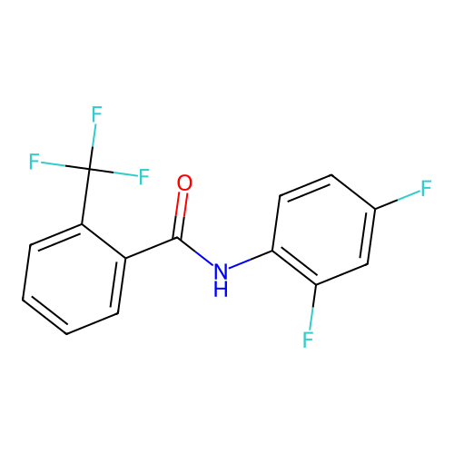 N-(2,4-difluorophenyl)-2-(trifluoromethyl)benzamide structure