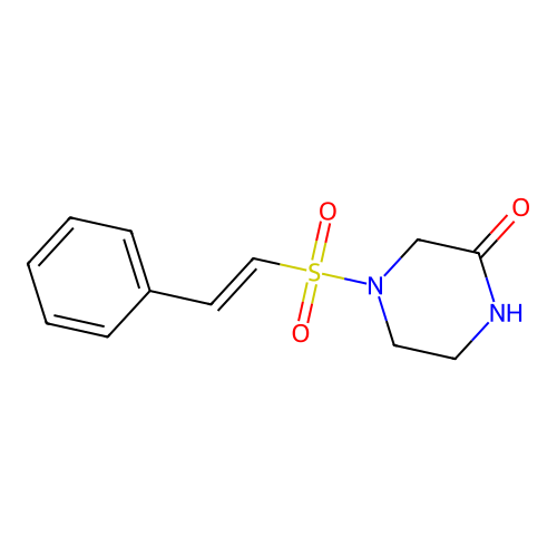 4-(2-Phenylethenesulfonyl)piperazin-2-one structure