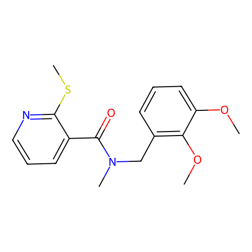 N-(2,3-Dimethoxybenzyl)-N-methyl-2-(methylthio)nicotinamide structure