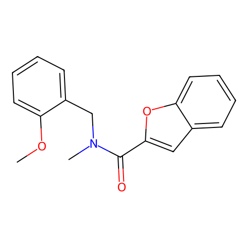 N-[(2-methoxyphenyl)methyl]-N-methyl-1-benzofuran-2-carboxamide structure