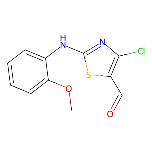 4-Chloro-2-((2-methoxyphenyl)amino)-1,3-thiazole-5-carbaldehyde structure