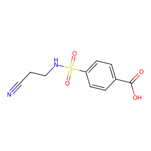 4-[(2-Cyanoethyl)sulfamoyl]benzoic acid structure