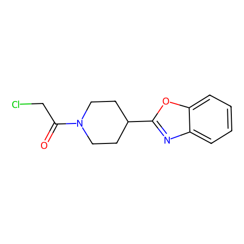 1-[4-(1,3-Benzoxazol-2-yl)piperidin-1-yl]-2-chloroethan-1-one structure
