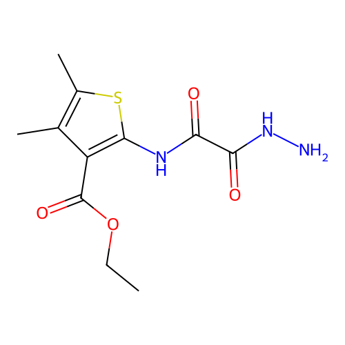Ethyl 2-[(hydrazinecarbonyl)formamido]-4,5-dimethylthiophene-3-carboxylate structure