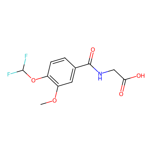 2-{[4-(Difluoromethoxy)-3-methoxyphenyl]formamido}acetic acid structure