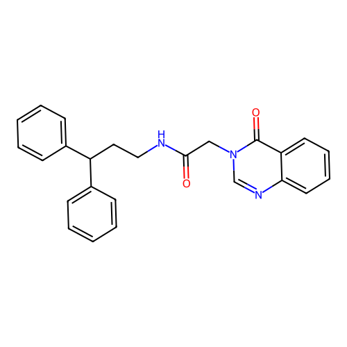 N-(3,3-diphenylpropyl)-2-(4-oxoquinazolin-3(4H)-yl)acetamide structure