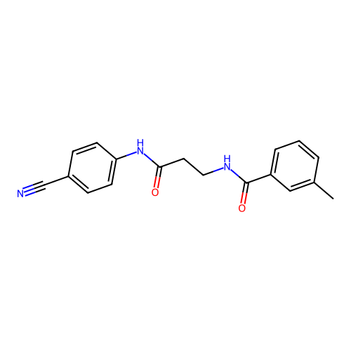 N-[3-(4-cyanoanilino)-3-oxopropyl]-3-methylbenzamide structure
