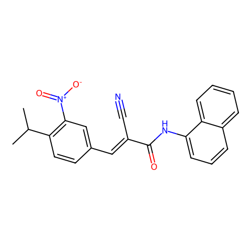 2-cyano-N-(naphthalen-1-yl)-3-[3-nitro-4-(propan-2-yl)phenyl]prop-2-enamide structure