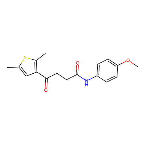 4-(2,5-dimethylthiophen-3-yl)-N-(4-methoxyphenyl)-4-oxobutanamide structure