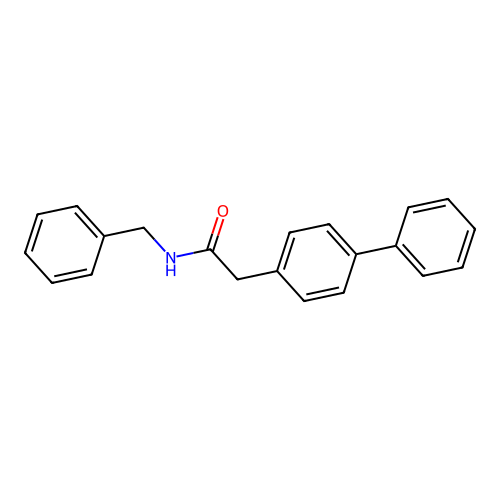 N-benzyl-2-(4-phenylphenyl)acetamide structure
