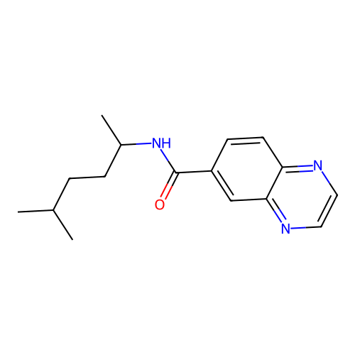 N-(5-methylhexan-2-yl)quinoxaline-6-carboxamide structure