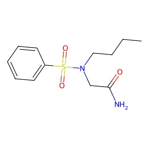 2-(N-butylbenzenesulfonamido)acetamide structure