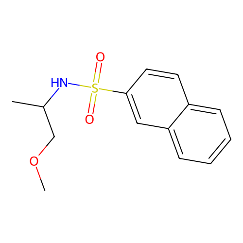 N-(1-methoxypropan-2-yl)naphthalene-2-sulfonamide structure