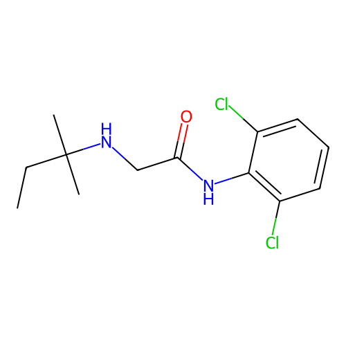 N-(2,6-Dichlorophenyl)-2-(tert-pentylamino)acetamide structure