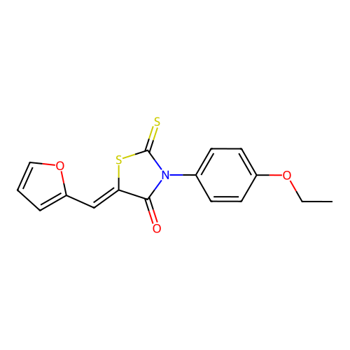 (Z)-3-(4-ethoxyphenyl)-5-(furan-2-ylmethylene)-2-thioxothiazolidin-4-one structure