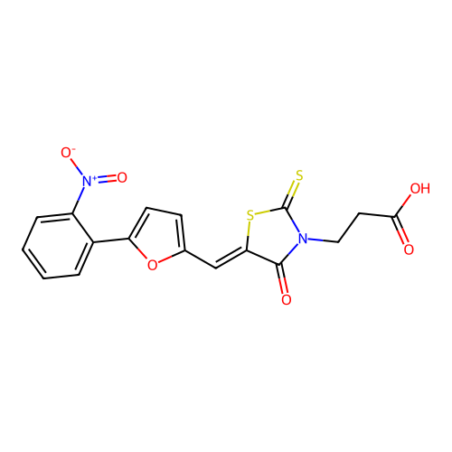 Rhodanine-furan analogue 8 structure