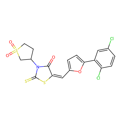 C18H13Cl2NO4S3 structure