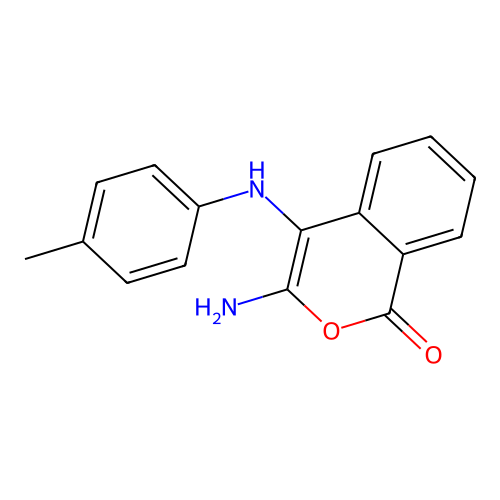 3-amino-4-(4-toluidino)-1H-isochromen-1-one structure