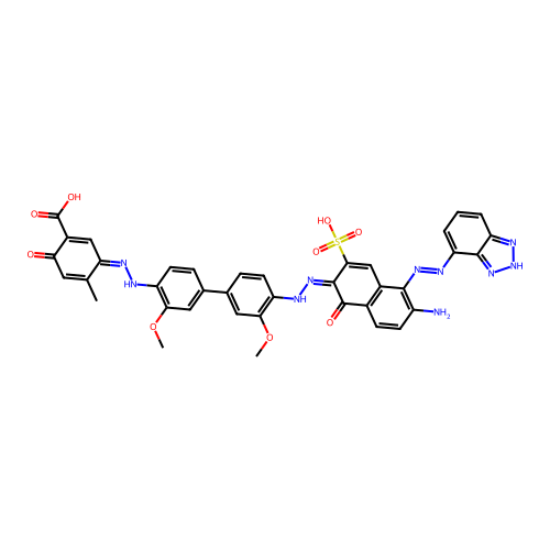 C38H30N10O9S structure