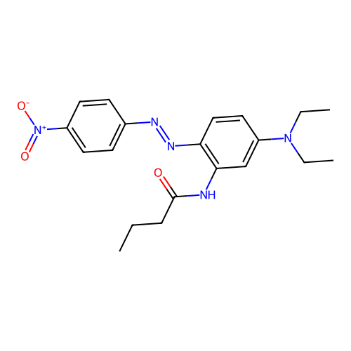 N-(5-(Diethylamino)-2-((4-nitrophenyl)azo)phenyl)butyramide structure