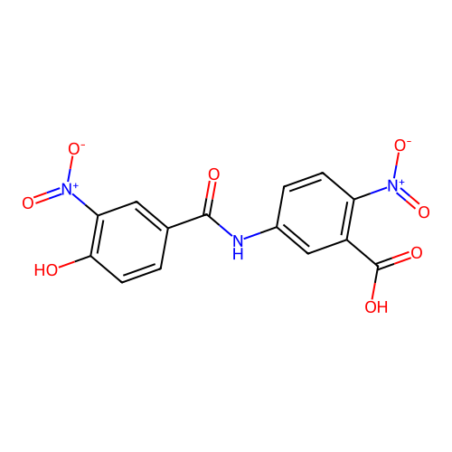 5-((4-Hydroxy-5-nitrobenzoyl)amino)-2-nitrobenzoic acid structure