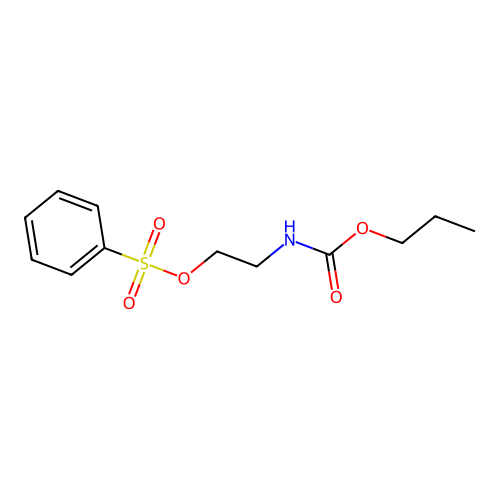 2-[(Propoxycarbonyl)amino]ethyl benzenesulfonate structure
