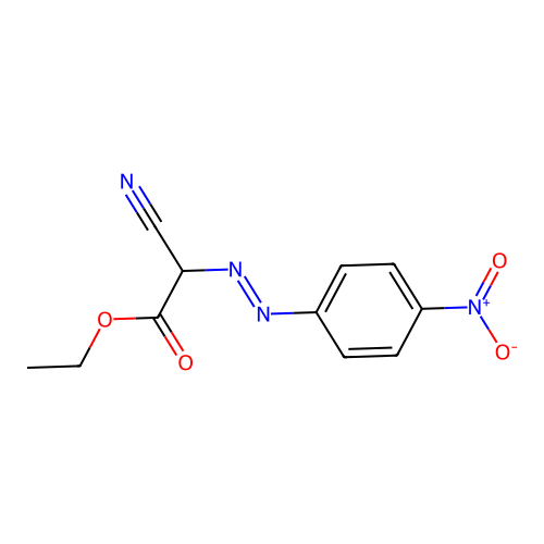 Ethyl cyano[(E)-(4-nitrophenyl)diazenyl]acetate structure