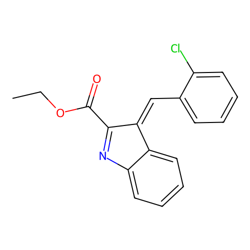 Ethyl 3-[(2-chlorophenyl)methylidene]indole-2-carboxylate structure