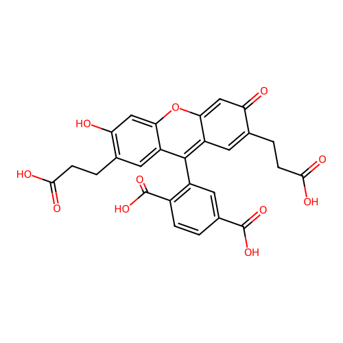 2',7'-Bis-(2-carboxyethyl)-6-carboxyfluorescein structure