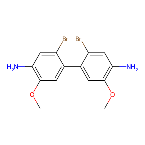 4-(4-Amino-2-bromo-5-methoxyphenyl)-5-bromo-2-methoxyaniline structure